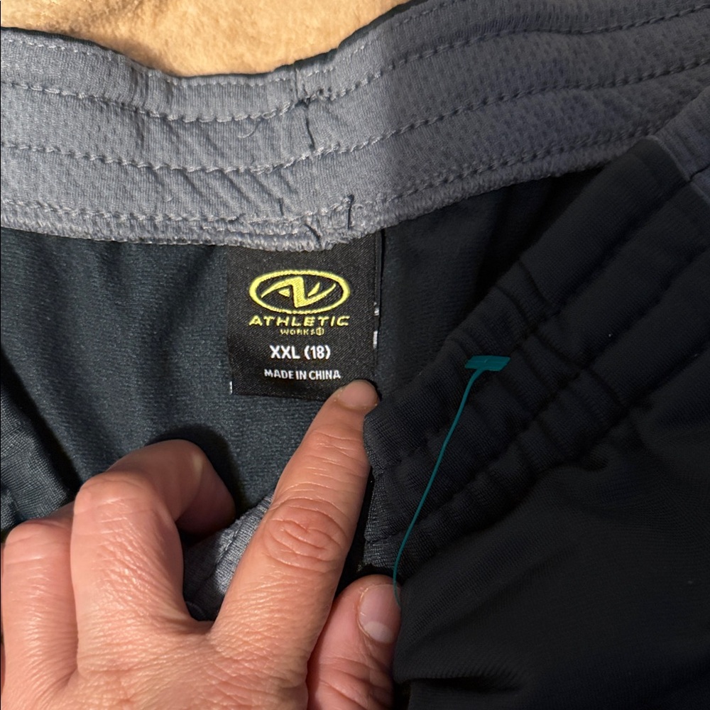 Athletic Works Charcoal and Black Active Shorts XXL